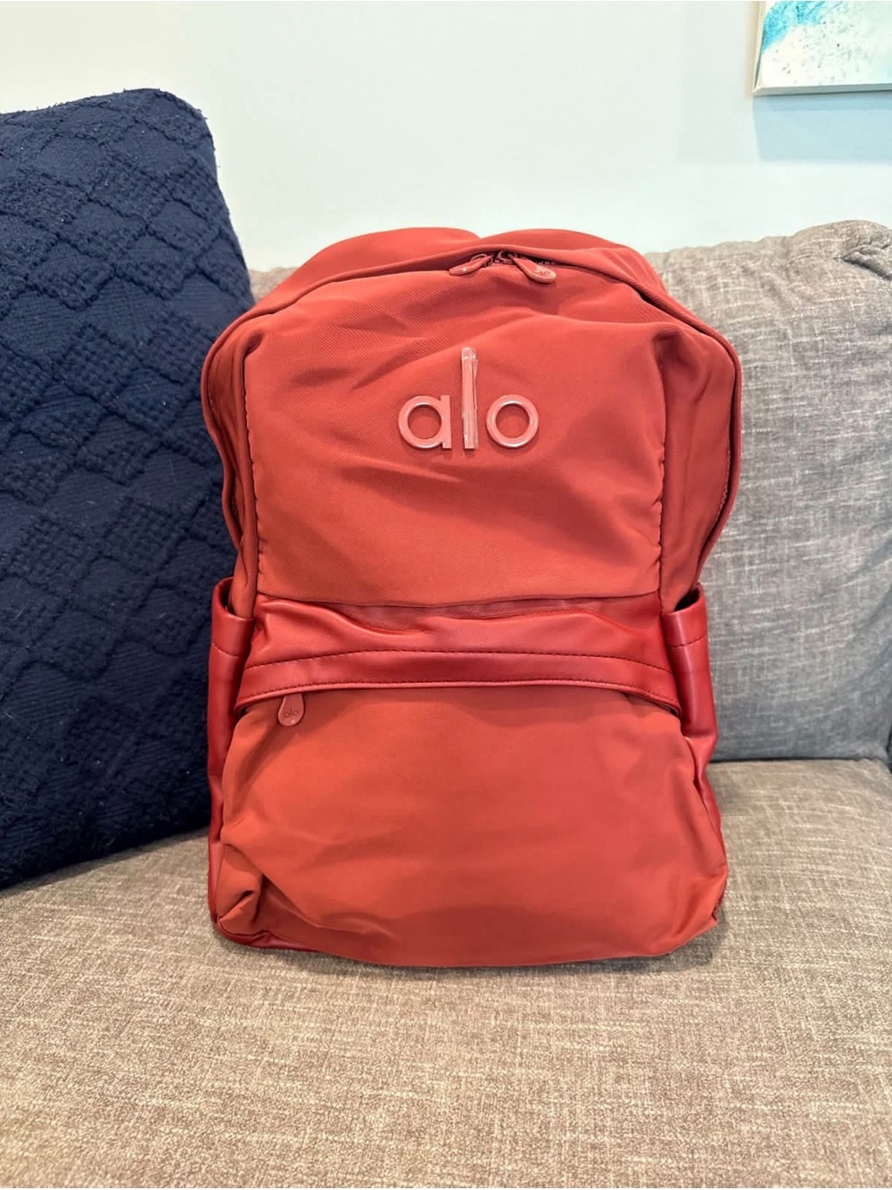 ALO Yoga Men's Backpack in Rust Red